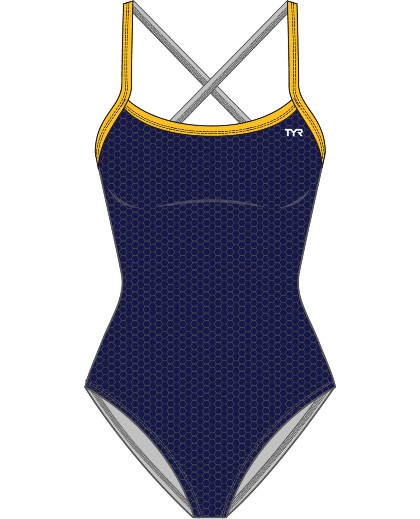 TYR Trinityfit Swimsuit (Navy/Gold (409))